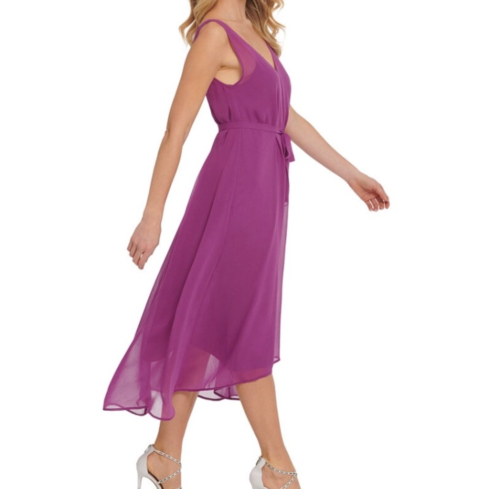 DKNY Sleeveless High-Low Dress